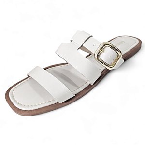 Sandália Trio com Fivela - Off White