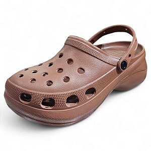 Babuch Clog Adulto Crush Salto - Marrom