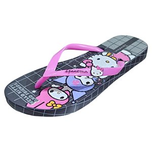 Chinelo Ipanema Hello Kitty and Friends - Preto e Lilás