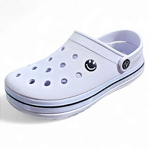 Sandália Clog Babuch com Listra Lateral - Branco