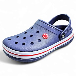 Sandália Clog Babuch com Listra Lateral - Azul