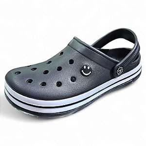 Sandália Clog Babuch com Listra Lateral - Preto