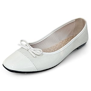 Sapatilha Captoe Palhinha com Laço - Off White