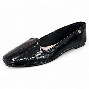 Sapatilha Slipper em Verniz - Preto
