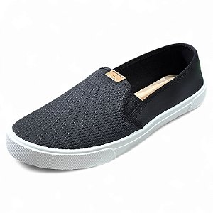 Tênis Iate Tressê com Elástico - Preto