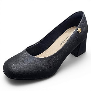 Scarpin Boneca Modare Salto Bloco Comfort - Preto