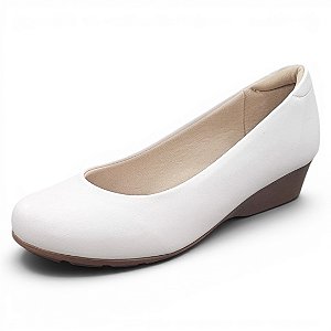 Scarpin Boneca Anabela Modare Comfort - Branco