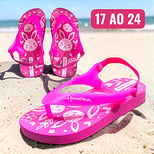 Chinelo Ipanema Baby Elástico Classic Coelhinha - Rosa