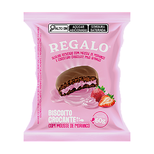 Alfajor REGALO Mousse de Morango Chocolate Meio Amargo 60g
