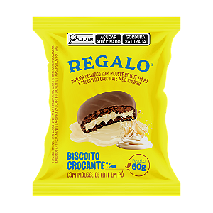 Alfajor REGALO Mousse de Leite em Pó Chocolate Meio amargo 60g