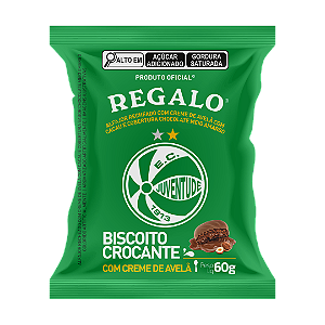Display 12 un. Alfajor Juventude REGALO Creme de Avelã Chocolate Meio Amargo 60g