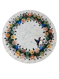Tampo 060Ø em Mosaico de Mármore Carrara Italiano