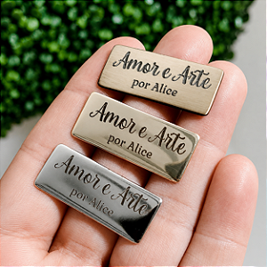 Plaquinha de Metal Personalizada com Garra