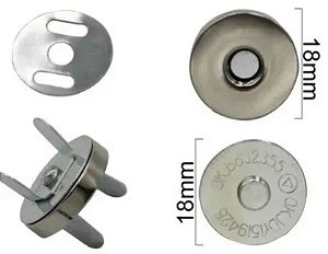 BOTÃO IMÃ 18mm - 5 kits