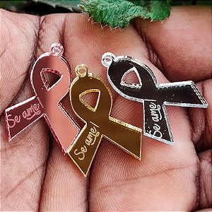 Pingente / Etiquetas / Apliques de Acrílico Outubro Rosa - 10un