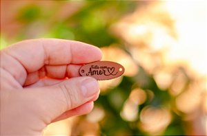 Etiqueta Feito com Amor - Etiquetas de Couro Sintetico - PRONTO ENVIO- NÃO PERSONALIZAMOS