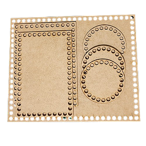 Kit Base Crochê MDF CRU Para Kit Higiêne Bebê Fio de Malha Artesanato