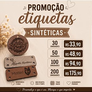 Etiquetas Sintéticas Personalizadas para Artesanato