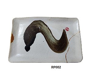Prato de Ceramica Retangular Pequeno (Restaurado) Kintsugi