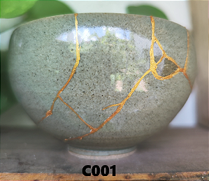 Chawan de Ceramica medio Kintsugi (Restaurado) Hideko