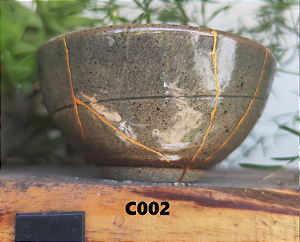 Chawan de Ceramica medio Kintsugi (Restaurado) Hideko