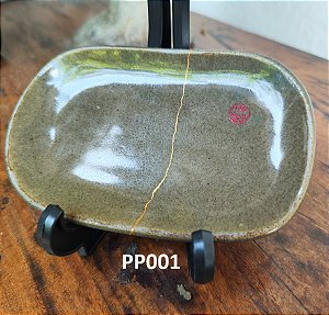 Prato de  Ceramica Arredondado (Restaurado) Kintsugi Hideko