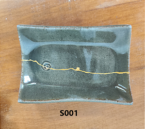 SHOYUZARA Retangular (Restaurado) escuro Kintsugi Hideko