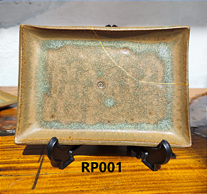 Prato de Ceramica Retangular Pequeno (Restaurado) Kintsugi Hideko