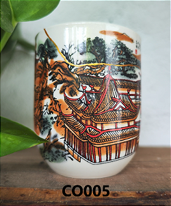 Copo de Ceramica Decorado Kintsugi Tokyo Templos