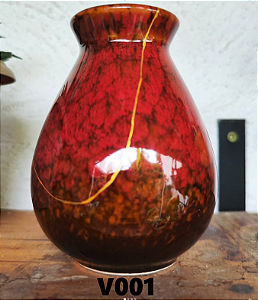 Vaso de Ceramica Kintsugi DECORADO Kintsugi Pequeno