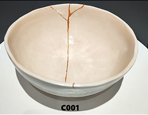 Chawan de Ceramica Coleção Biscoito (Restaurado) Kintsugi
