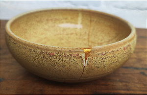 Chawan de Ceramica Grande (Restaurado) Kintsugi Hideko Honma