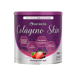 Colágeno Skin Morango com Açaí - 300g