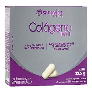 Colágeno Tipo II Não Hidrolisado - 30 Caps