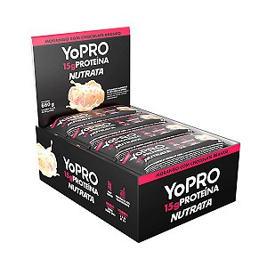 Yopro Barra Morango Com Chocolate Branco - 12 Unidades – Yopro
