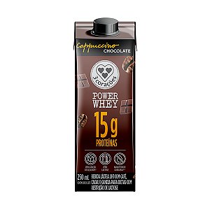 Cappuccino Pronto Power Whey Chocolate – 250ml – 3 Corações