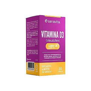 Vitamina D3 – 30 Cápsulas – Sanavita