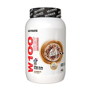 W100 Whey Concentrado Chocolate Com Coco – 900g – Nutrata