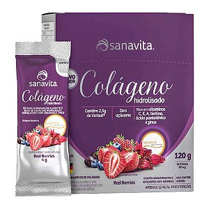 Colágeno Verisol Red Berries - 30 Sachês - Sanavita