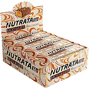 BARRA PROTEICA ( BACIO DI LATTE ) SABOR CARAMELO SALGADO - CX/ 12un x 45g - NUTRATA