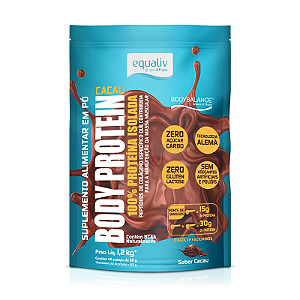 BODY PROTEIN - SABOR CACAU - POUCH 1,2 Kg - EQUALIV