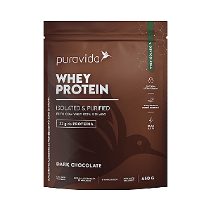 WHEY PROTEIN ( ISOLATED & PURIFIED ) - SABOR DARK CHOCOLATE 450g - PURAVIDA