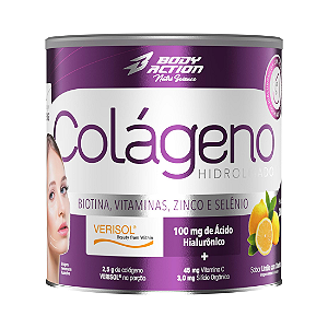 COLAGENO HIDROLISADO (VERISOL) - SABOR LIMAO C/ CLOROFILA - LATA 200g - BODYACTION