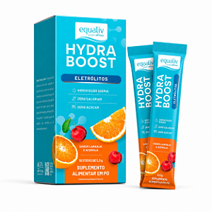 EQUALIV HYDRA BOOST- ELETROLITOS 10 STICKS COM LARANJA E ACEROLA