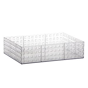 Organizador Empilhável De Plástico Quadratta 32x23x8cm