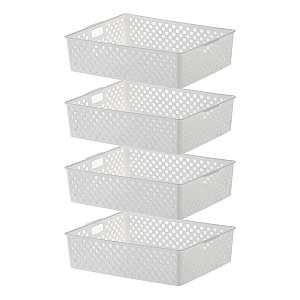 Kit 4 Cestos Organizadores Multiuso Quadratta