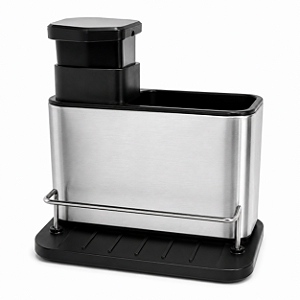 Dispenser de Detergente 3 em 1 Aço Inox com Porta Esponja