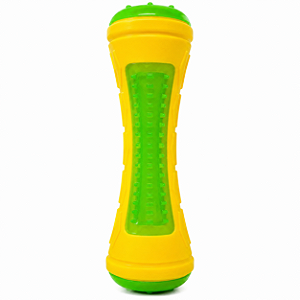 Brinquedo Mordedor para Cachorro Bastão 20cm Interativo Pet Amarelo