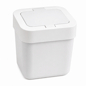 Lixeira 4 Litros Branca com Tampa Click Compacta para Cozinha Banheiro