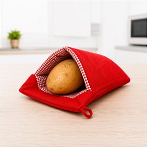 Bolsa para Assar Batata no Micro-ondas Reutilizável 25x19cm